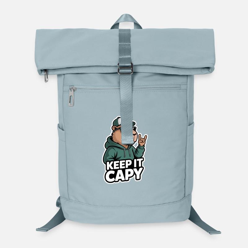Keep It Capy Capybara Hoodie Laptop-Rucksack 