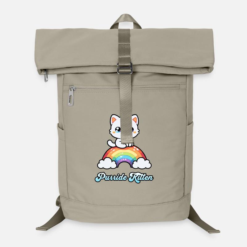 Purride Kitten - Cute Rainbow Pride Cat lgbt Laptop Backpack