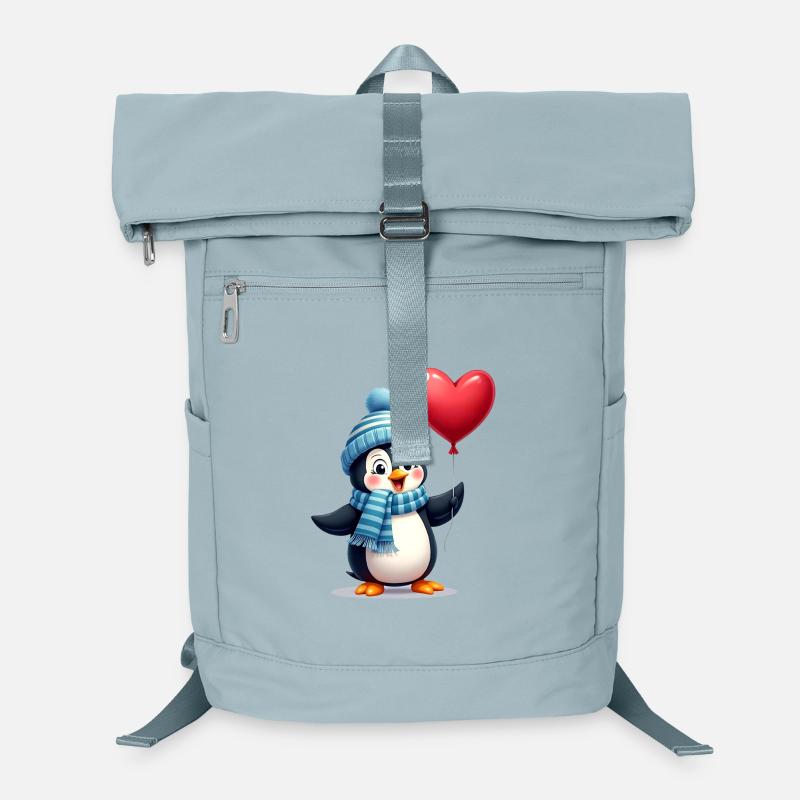 Pingouin mignon avec ballon Sac à dos ordinateur