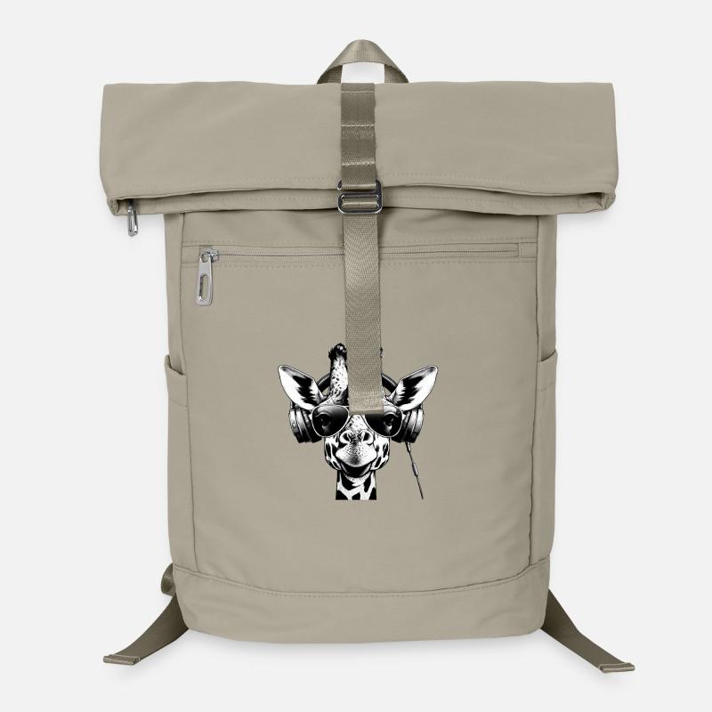 Giraffe DJ Stil Kopfhörer Sonnenbrille Laptop-Rucksack 