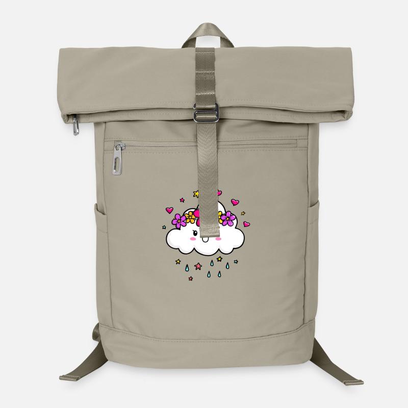 Wolke mit Blumenkrone Laptop-Rucksack 