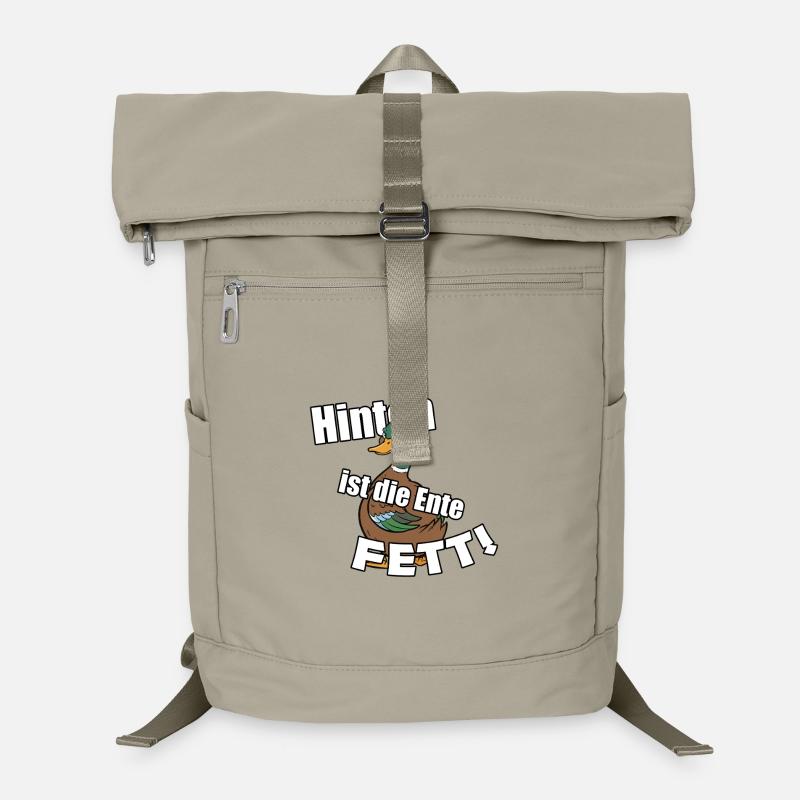 The duck is fat in the back - Laptop Backpack - sand beige