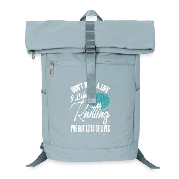 Knitting Is My Life Funny Yarn Lover Statement - Laptop-Rucksack  - Eisblau - Vorne