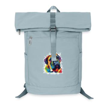 Boxer Hund Tier - Laptop-Rucksack  - Eisblau - Vorne