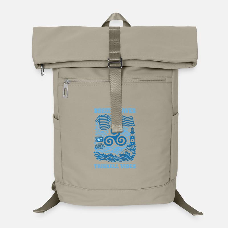 Bretagne Triskell Vagues Design Breton Marin Laptop Backpack