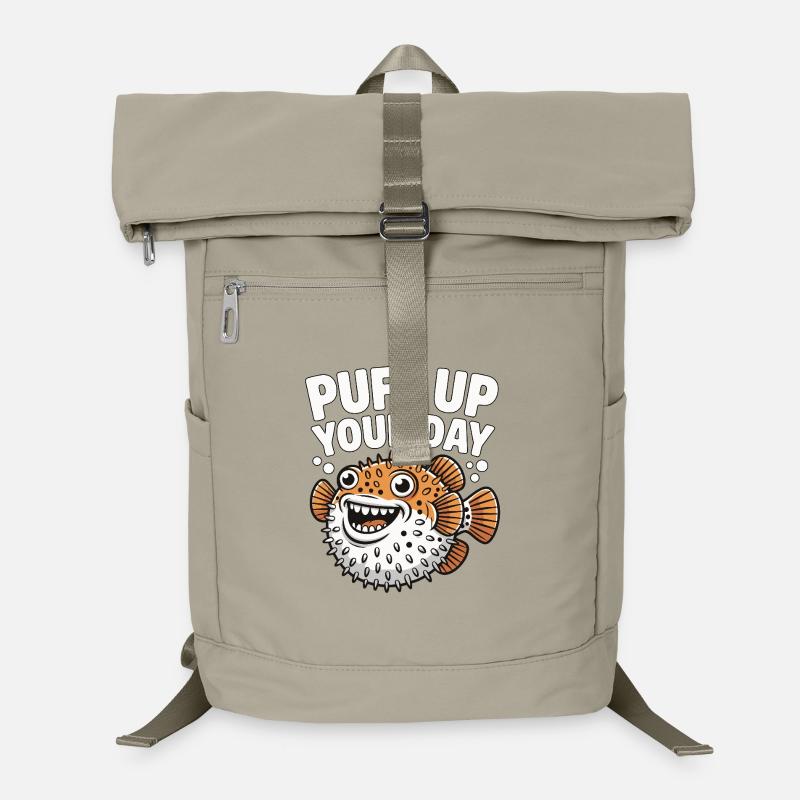 Puff Up Your Day - Puffer Fish Fun Laptop Backpack