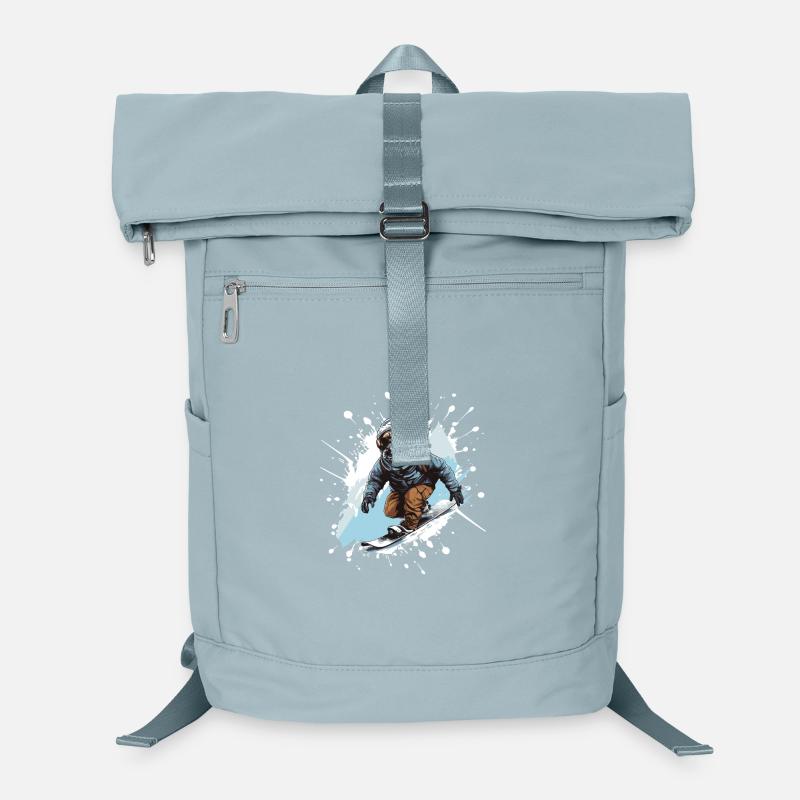 Snowboard de chien bouledogue français Sac à dos ordinateur