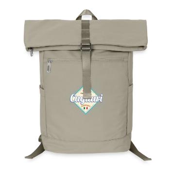 Cagliari in Sardinien Italien mit Segelschiff - Laptop-Rucksack  - Sandbeige - Vorne