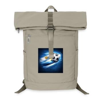 Argentine flag meets football whirlwind - Laptop Backpack - sand beige - Front