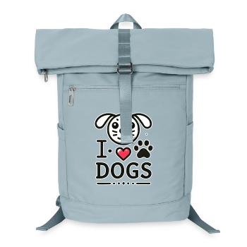 "I Love Dogs" – Stilvolle Hundeliebe - Laptop-Rucksack  - Eisblau - Vorne