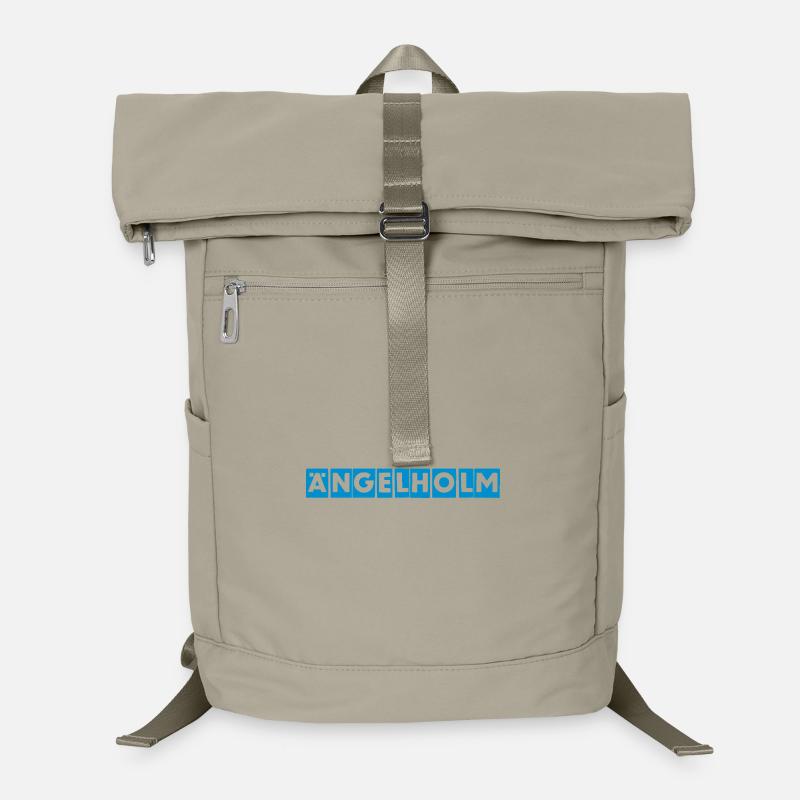 Angelholm Blue Block Text Tee Laptop Backpack