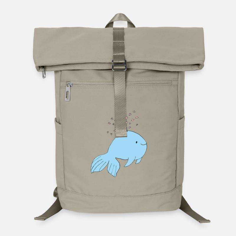 fisch mit herzen Laptop-Rucksack 