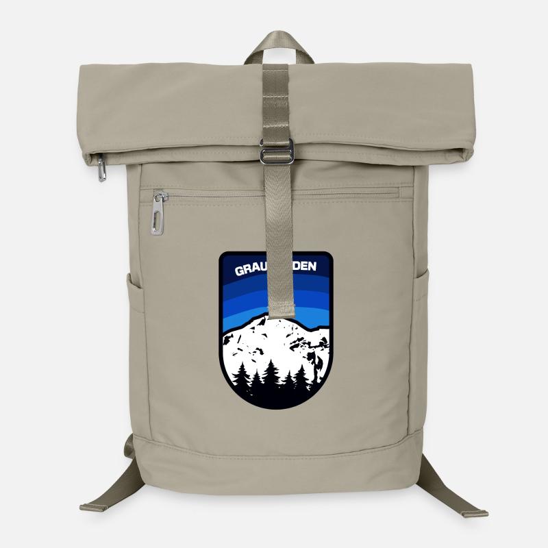 Graubünden Berglandschaft Emblem Laptop-Rucksack 