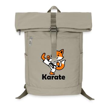 Karate Fox - Laptop Backpack - sand beige - Front