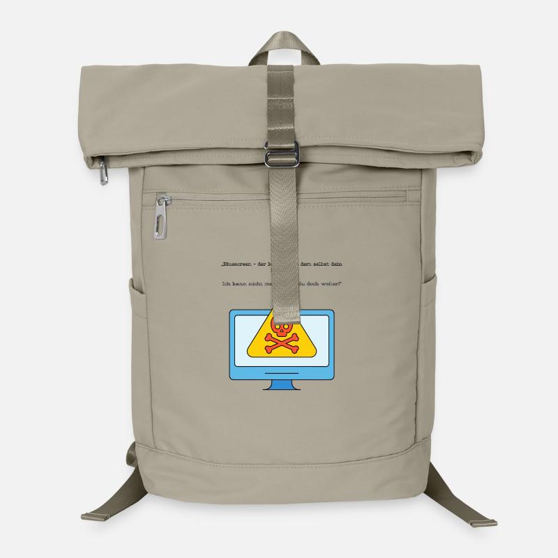 Blue Screen Humor Skull Warning Laptop Backpack