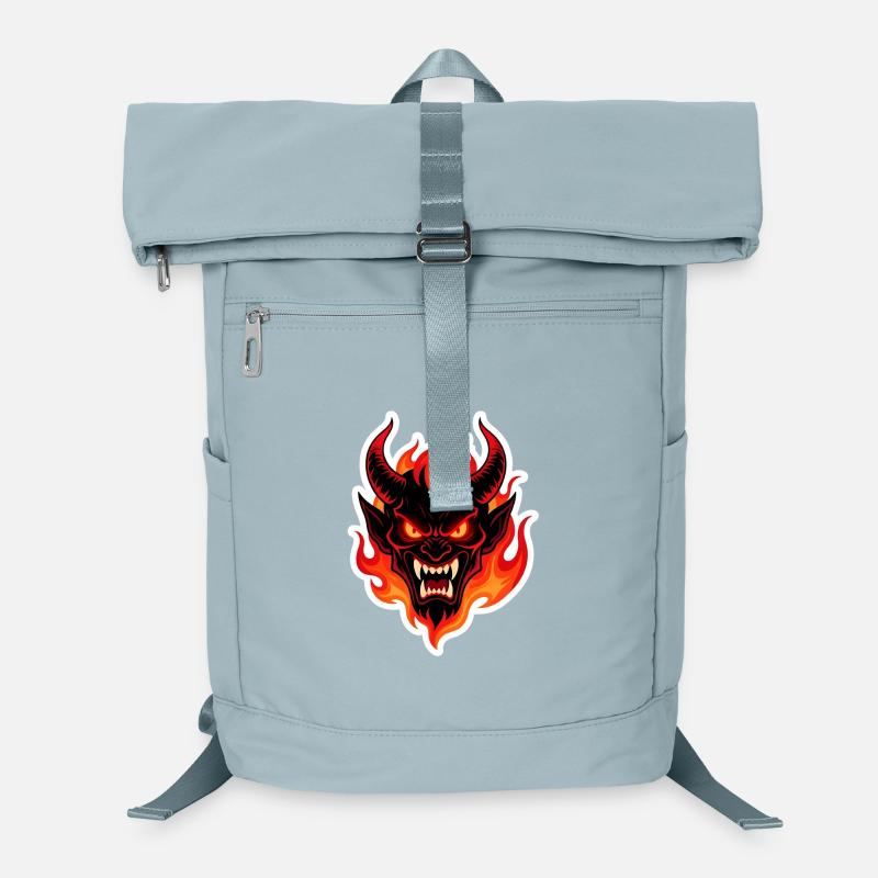Fiery Demon Head Laptop Backpack
