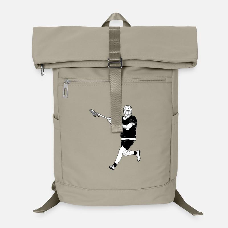 Lacrosse Player - Laptop Backpack - sand beige