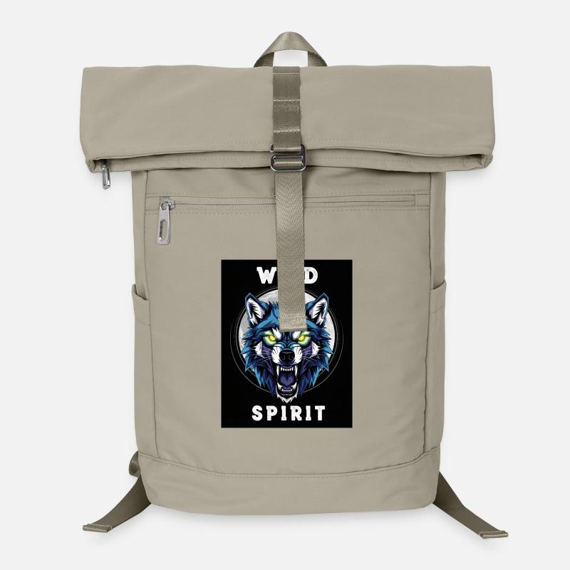 Wild Wolf Ghost Dinosaur Design Sac à dos ordinateur
