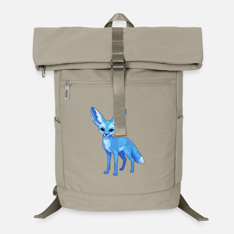 Blue Geometry Fox Laptop Backpack