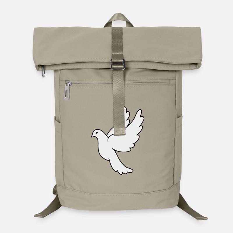 Silhouette de la colombe blanche Sac à dos ordinateur