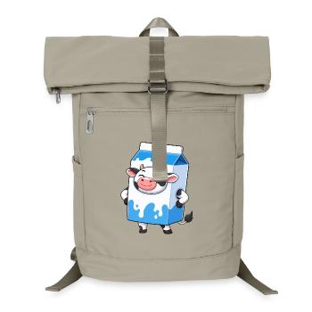 Cow in Milk Carton Cartoon - Laptop Backpack - sand beige - Front