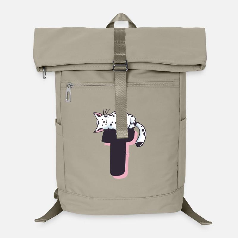 Cat Letter T Laptop Backpack