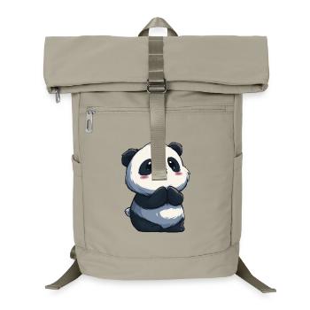 Innocent cute panda, adorable for lovers - Laptop Backpack - sand beige - Front