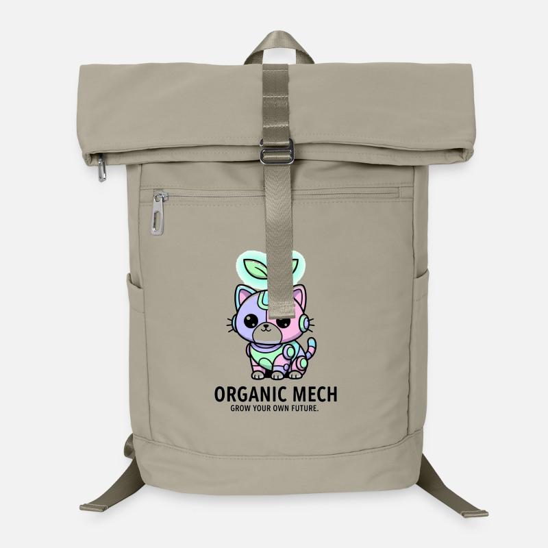 Kawaii Biopunk Robot Kitten Sprout Art Laptop Backpack