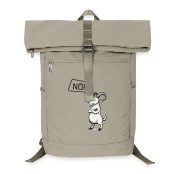 NÖ! Steinbock Nein-Sager Motiv - Laptop-Rucksack  - Sandbeige - Vorne