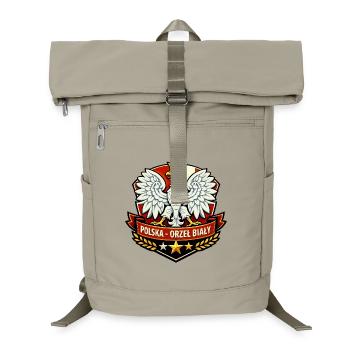 Polska Orzeł Biały Emblem - Laptop-Rucksack  - Sandbeige - Vorne