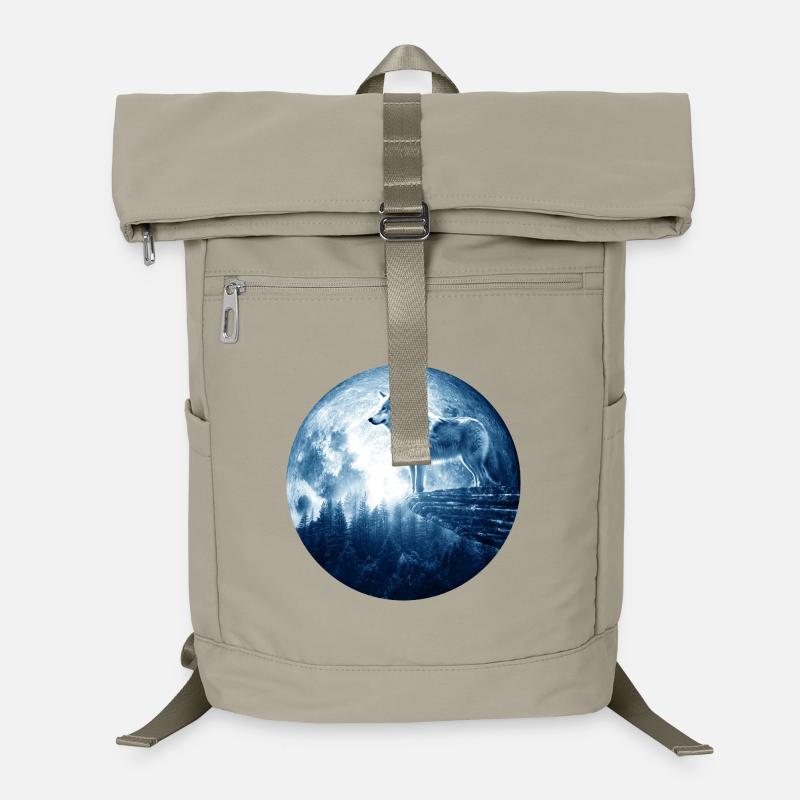 Wolf Howling Celestial EPIC Moon Forest Wolves Laptop-Rucksack 