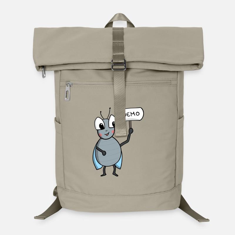 Fliege mit DEMO Schild Laptop-Rucksack 