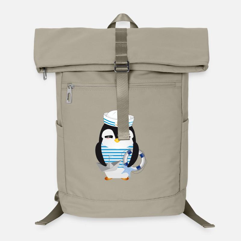 Pingouin mignon comme un marin dans un look marine Sac à dos ordinateur
