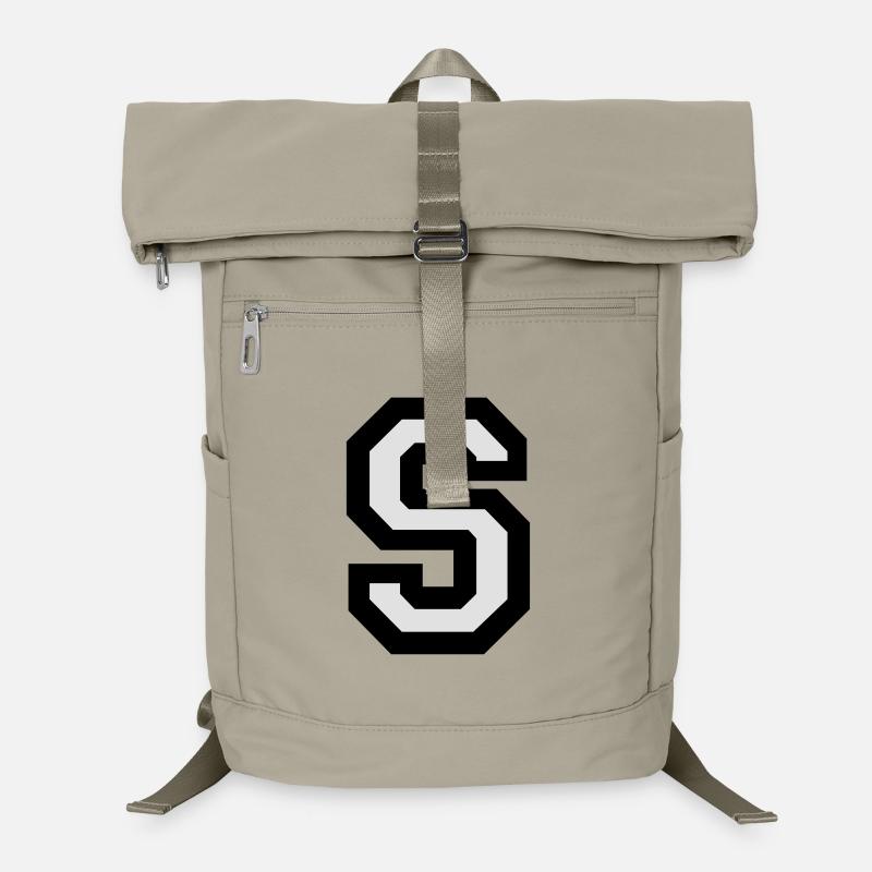 Lettre S en deux couleurs Sac à dos ordinateur