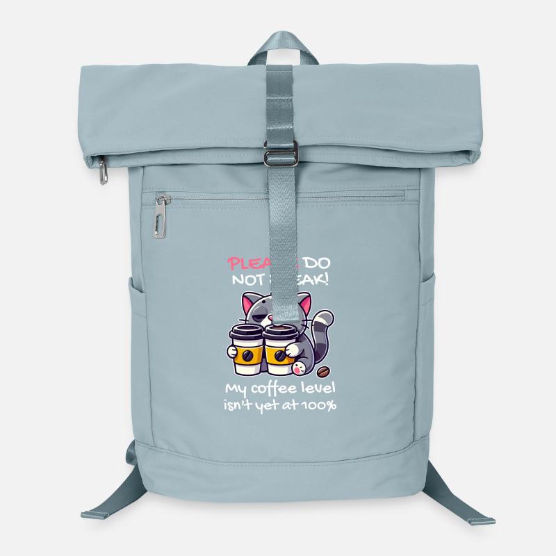 Bitte Nicht Sprechen, Kaffeepegel unter 100, Katze Laptop-Rucksack 
