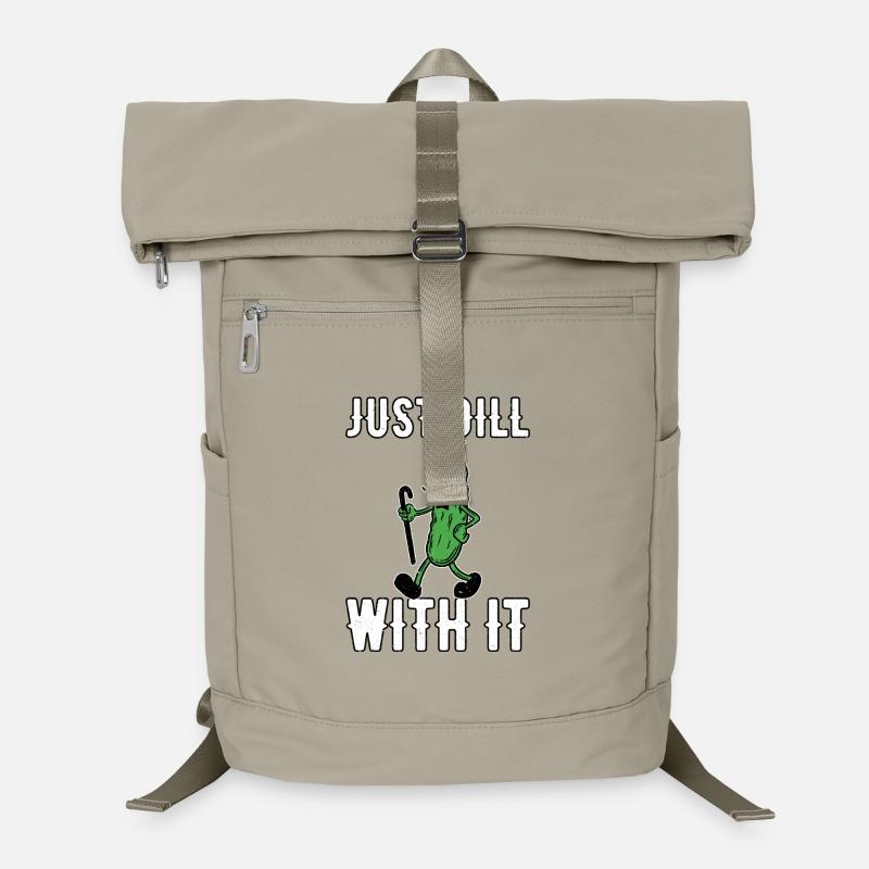 Just Dill With It Gurke Retro Vintage Schnurrbart Laptop-Rucksack 