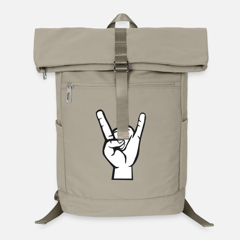 Hand mit Rock- Metal -Satan Symbol Laptop-Rucksack 