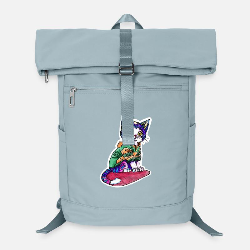 Katze im grünen Pulli Laptop-Rucksack 