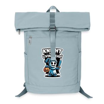 Knight Boo - Épée fantôme d’Halloween effrayante et mignonne - Sac à dos ordinateur - bleu glacier - Devant