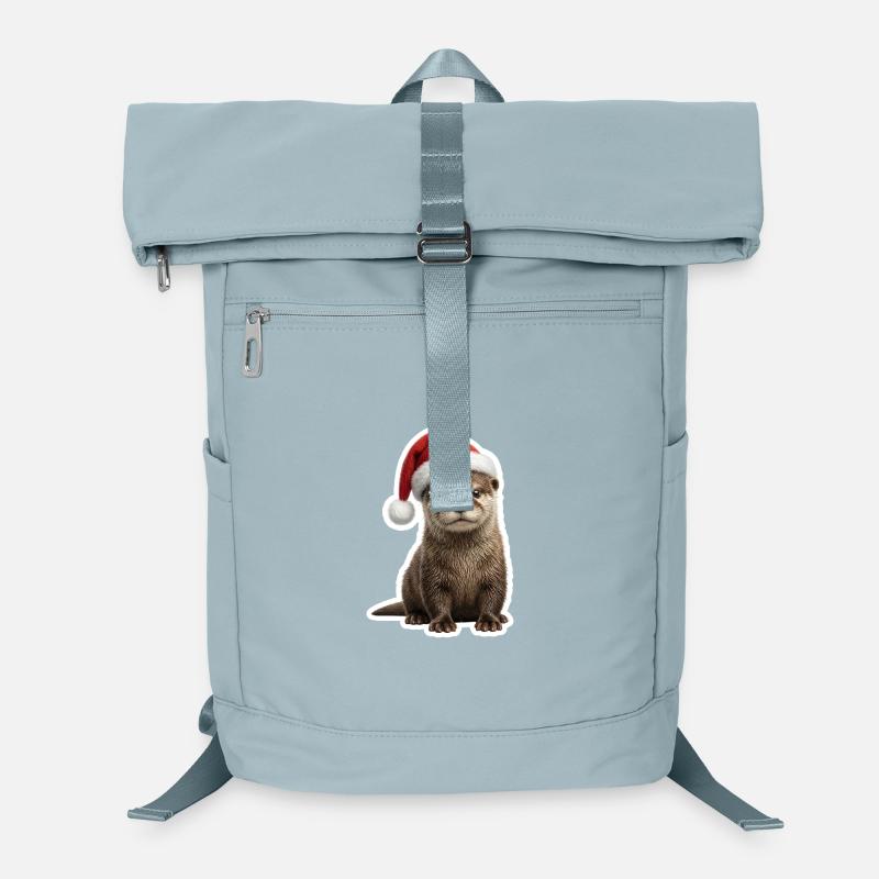 Cute otter ready for feast Laptop Backpack