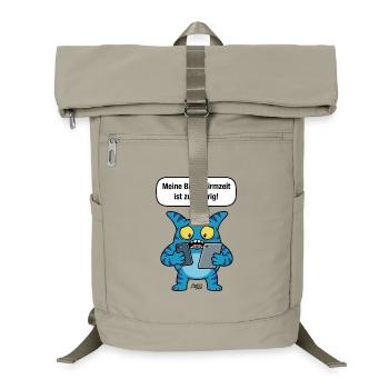 Screen time too low! Zooki Mobile Phone Addiction - Laptop Backpack - sand beige - Front