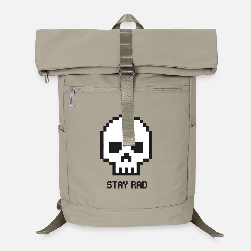 Pixel-Schädel Stay Rad Laptop-Rucksack 