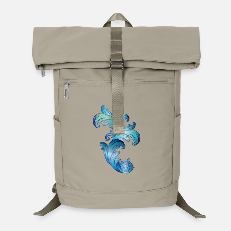 beautiful blue shimmering baroque ornament Laptop Backpack