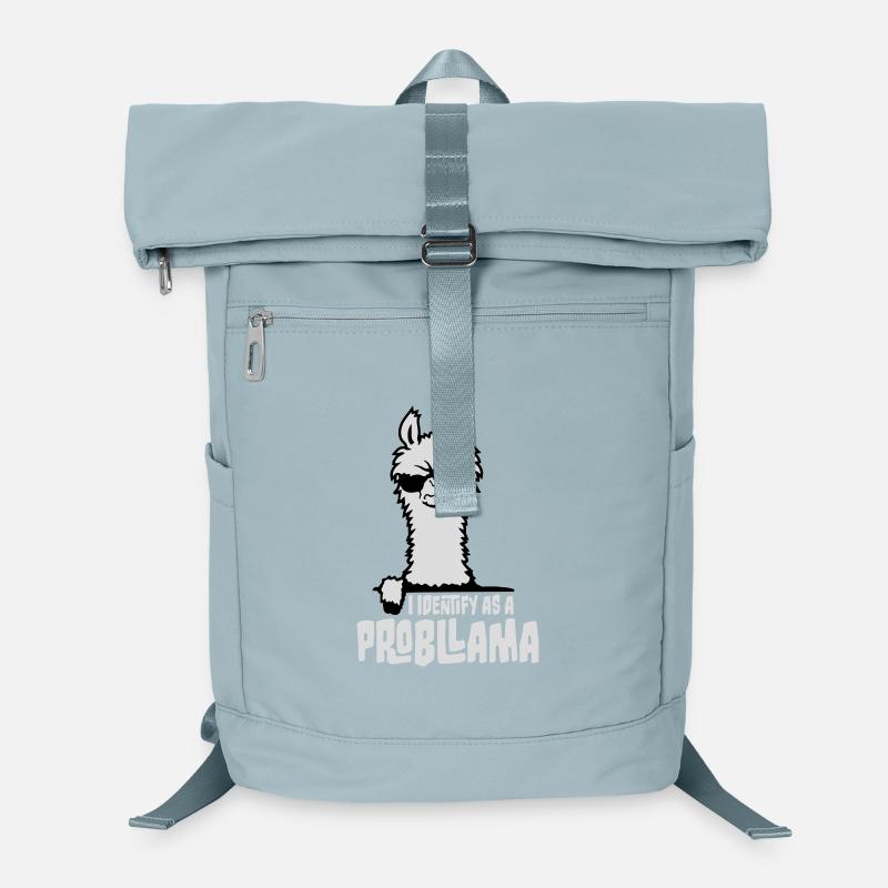 I Identify As A Probllama Cool Lama Problem Spruch Laptop Backpack