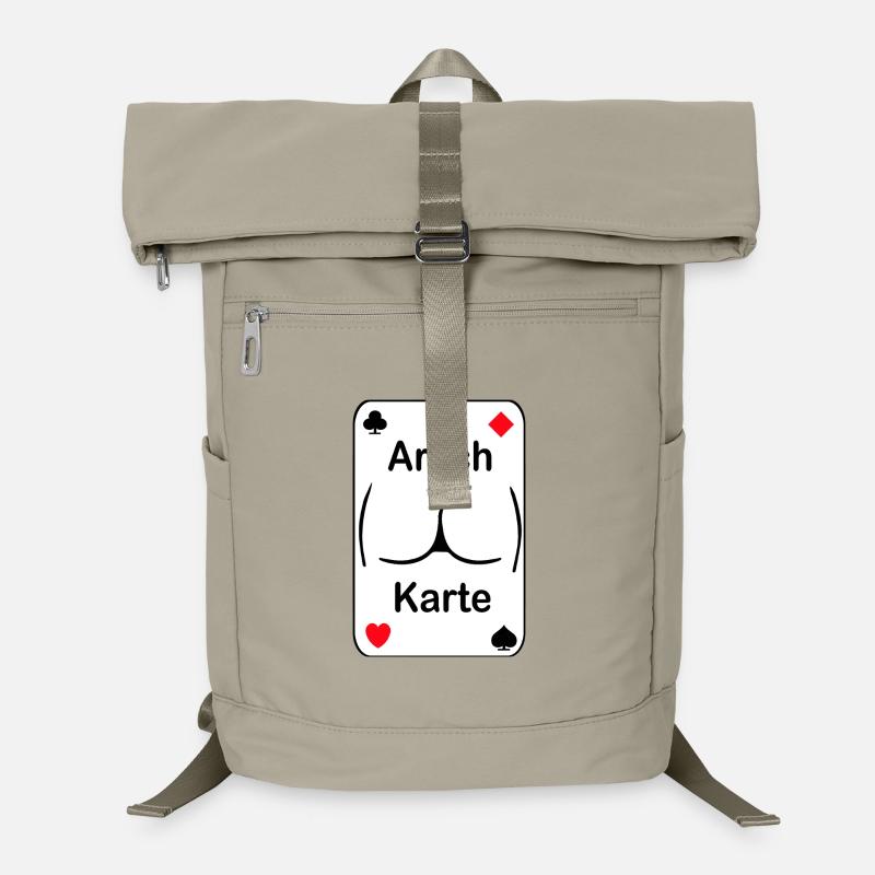 Arsch Karte Wortwitz Print Laptop-Rucksack 
