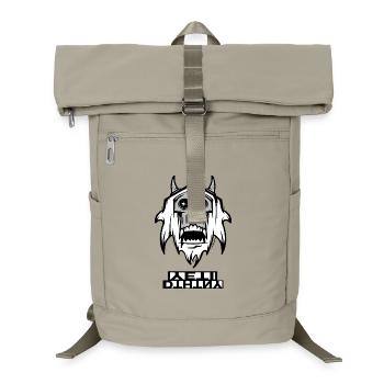 Schwarzer Totenkopf mit Kapuzen-Schatten - Laptop-Rucksack  - Sandbeige - Vorne