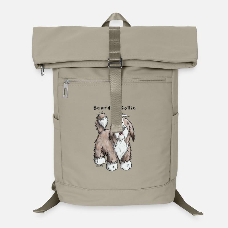Happy Bearded Collie Laptop Backpack