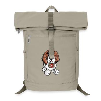 Saint Bernard cartoon - Laptop Backpack - sand beige - Front