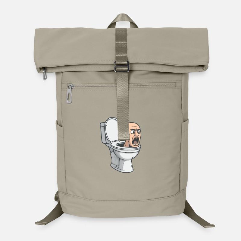 Mème de tête de toilette - Conception parodique virale Sac à dos ordinateur