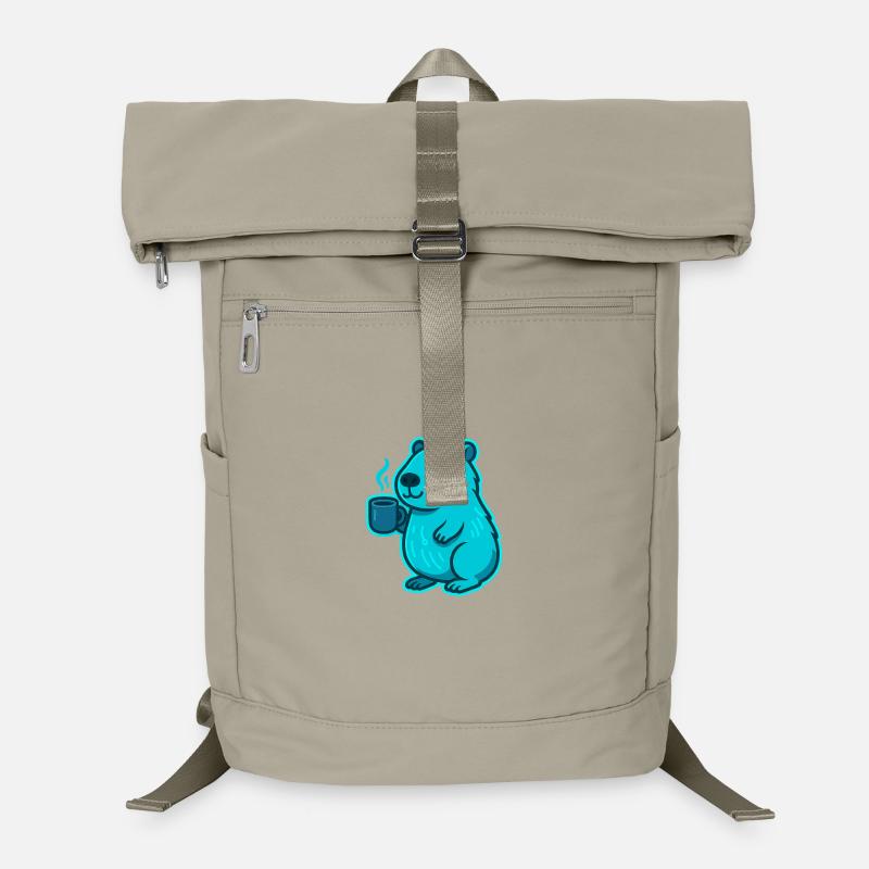 Blauer Capybara mit Kaffee Laptop-Rucksack 